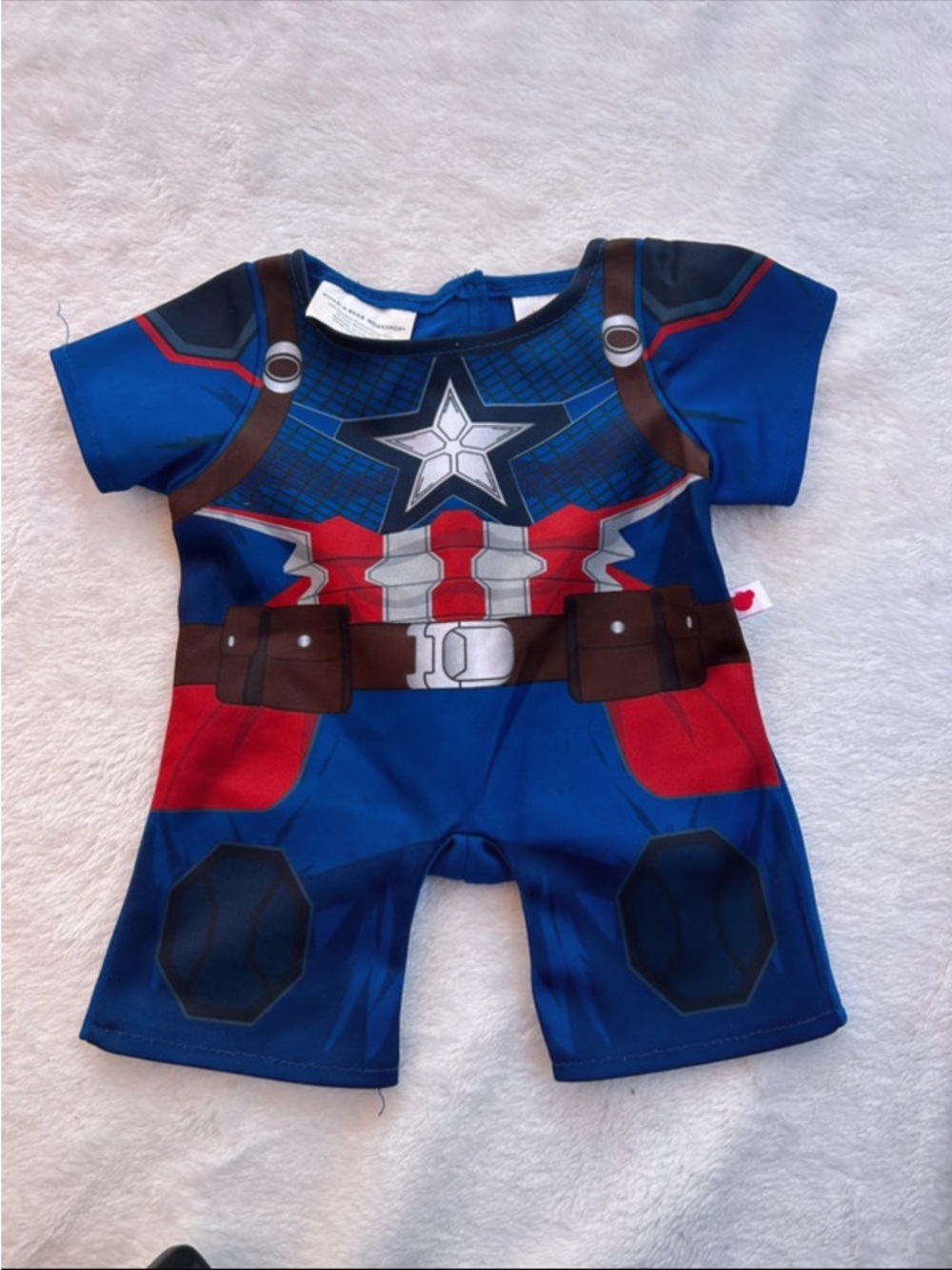 Kids Captain Hero Costume Romper - Blue